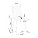 Стул SIGNAL TOM Velvet Bluvel 40 темно-бежевый/черный